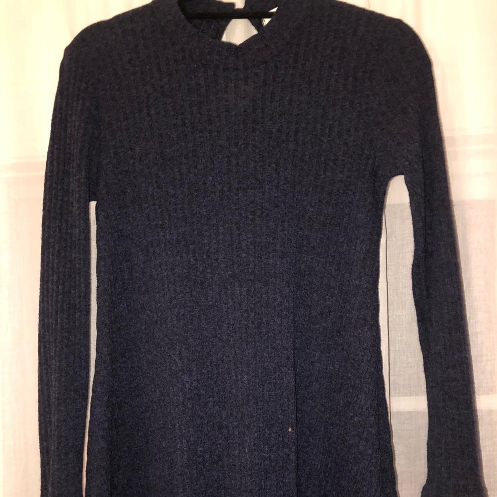 navy sweater dress